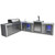 Mont Alpi 6-Burner Deluxe Island with 90-Degree Corner, Kegerator, Beverage Center and Fridge Cabinet | 6-burner grill unit - 43"x23"x47"