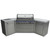 Mont Alpi 6-Burner Island with 45-Degree Corners | 6-burner grill unit - 43"x23"x47"