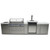 Mont Alpi 6-Burner Island with a Kegerator | 6-burner grill unit - 43"x23"x47"