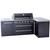 Mont Alpi 805 Black Stainless Steel Island with a 90 Degree Corner | 6-burner grill unit - 43"x23"x47"