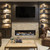 Heat N Glo Mezzo 48-Inch Linear Gas Fireplace | REFLECTIVE BLACK GLASS INTERIOR PANELS - Adds a modern touch and amplifies the flame in any space in an alternative to standard brick liners.