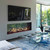 Heat N Glo Primo II 72-Inch See-Through Direct Vent Gas Fireplace | Creates high-contrast, brilliant lighting in a chosen hue or continuously cycles through colors