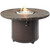 Outdoor Greatroom 48" Beacon Round Gas Fire Pit Table | Includes Supercast burner cover and clear tempered fire glass gems for a sparkling flame effect
