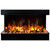 Amantii 75" Signature TruView 3-Sided Built In Electric Fireplace | State of the art flame presentation: Vibrant, multi-colored state of the art flame presentation – change from Yellow to Orange to Red with just a click of the remote.