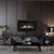 Sierra Flame Boston 36-Inch Direct Vent Gas Fireplace | Black Glass Kit & Grey Pebble Kit