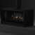 Escea LR1000 40-Inch Freestanding Electric Fireplace | A layer of crushed black glass delivers an ultra-modern look, creating striking contrast and subtle reflections that enhance depth and impact.