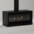 Escea LR1000 40-Inch Freestanding Electric Fireplace | A pure, uninterrupted ribbon of flame flickers over a bed of black glass – a combination that creates striking contrast and dramatic flame display.