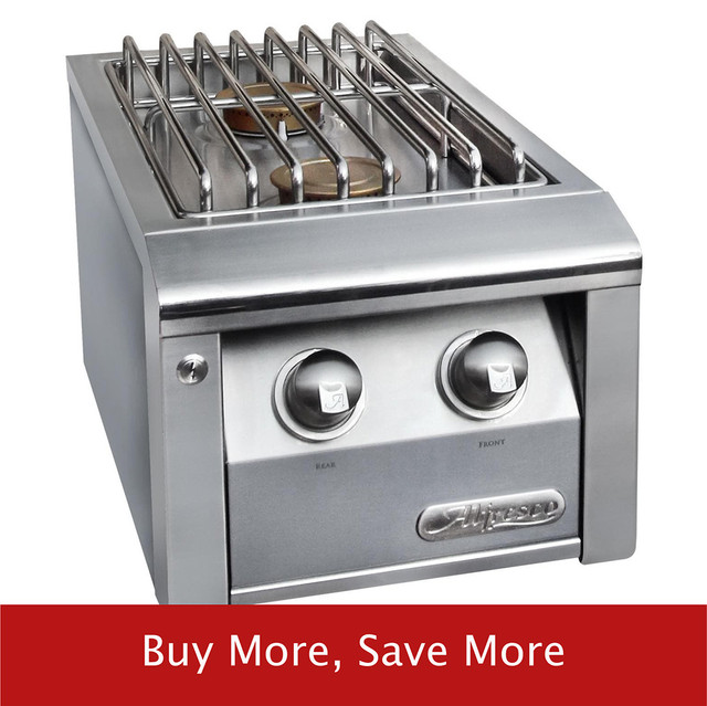 Alfresco Grills 14" Built- In Double Gas Side Burner
