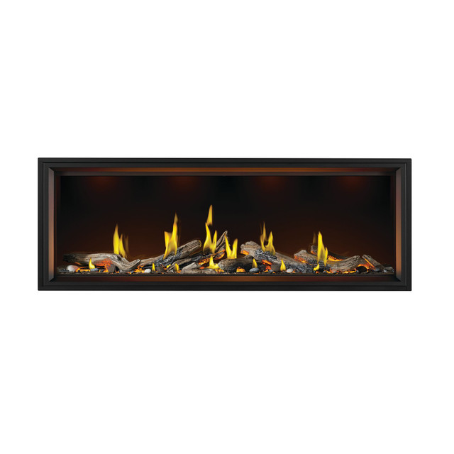 Napoleon 74" Tall Linear Vector with Luminous Logs Gas Fireplace