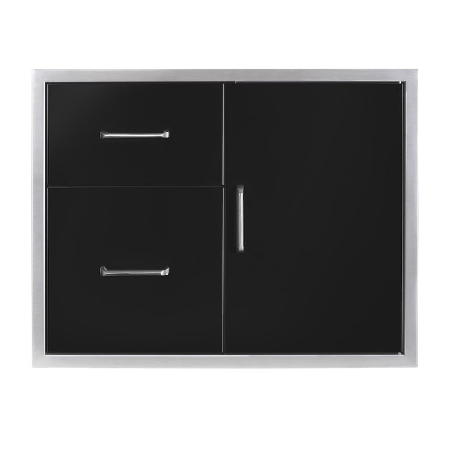 Wildfire 30" x 21" Black Stainless Steel Door & Double Drawer Combo