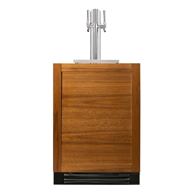 True 24" Dual Tap Beverage Dispenser with Overlay Panel