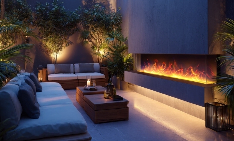 Outdoor Electric Fireplaces