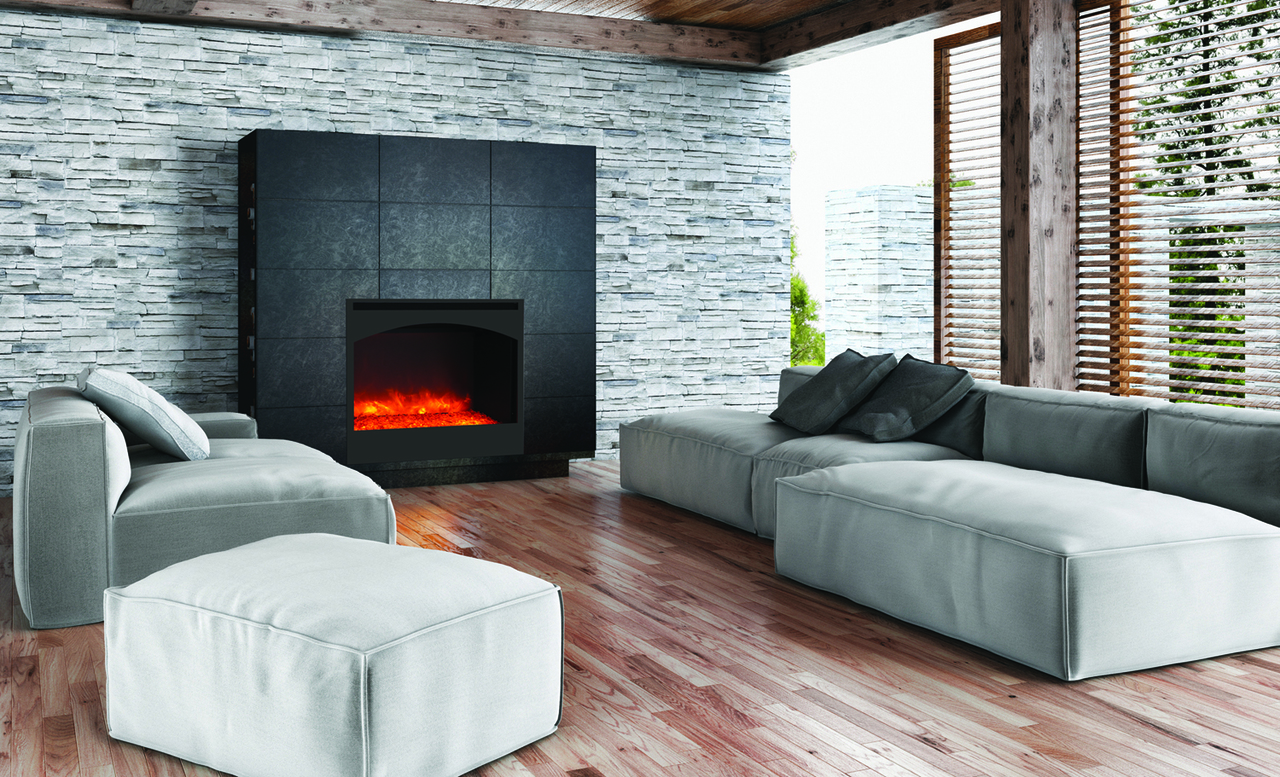 Amantii ZECL Zero Clearance Electric Fireplace Series - Heater & Fan Hard-wire ready.