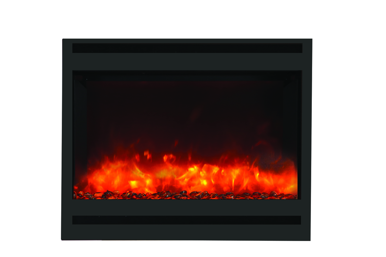 Amantii ZECL Zero Clearance Electric Fireplace Series - The Zero Clearance series come with log set and a remote.