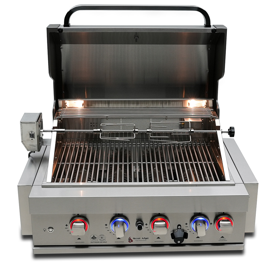 Mont Alpi 400 Built-In Gas Grill - Stainless Steel | 8mm 304 stainless steel cooking grills