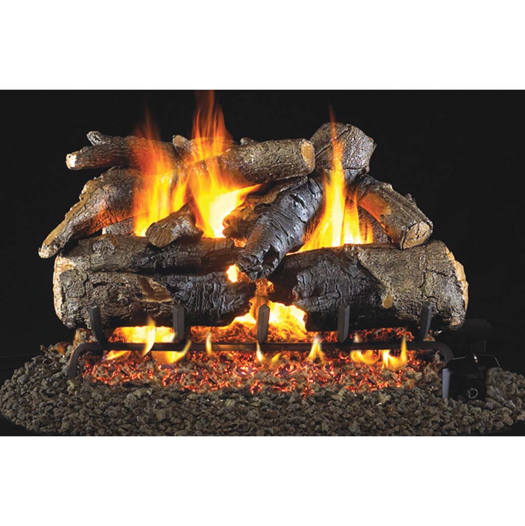 Realfyre Charred American Oak with G45 (Triple T) Burner Vented Gas Logs - Superior refractory ceramics ensure the logs retain their strength at high temperatures