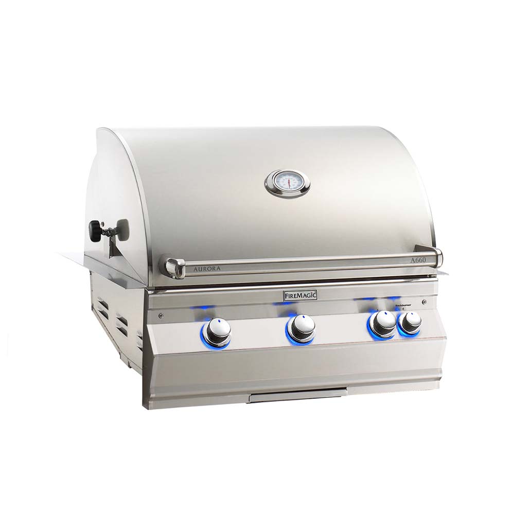 Fire Magic Echelon Diamond E660i Built-In Grill with Analog Thermometer and Infrared Burner - Stainless Steel Gas Grill
