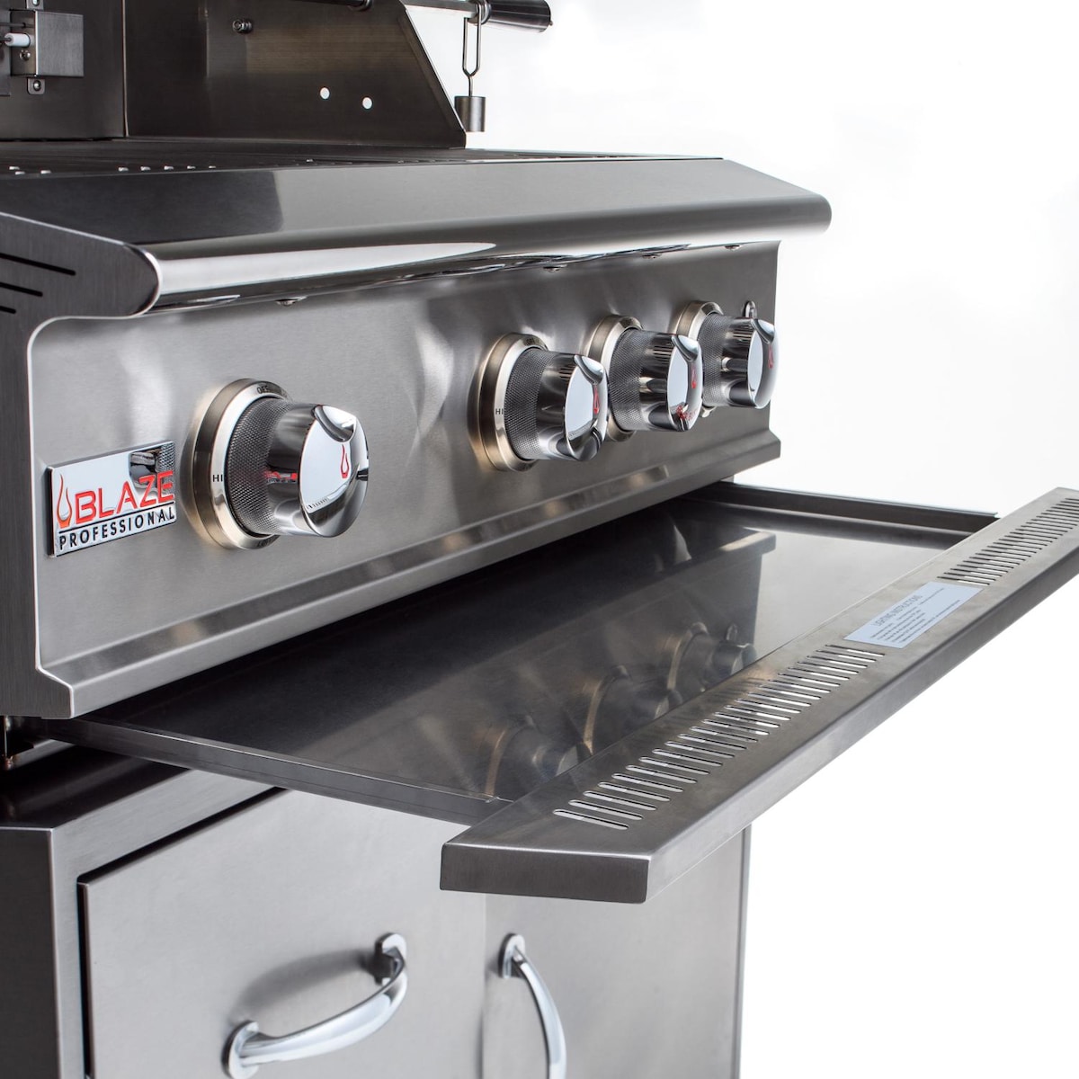Blaze LUX 34" 3-Burner Built-In Gas Grill | Full-width drip tray and removable baffles for quick clean up