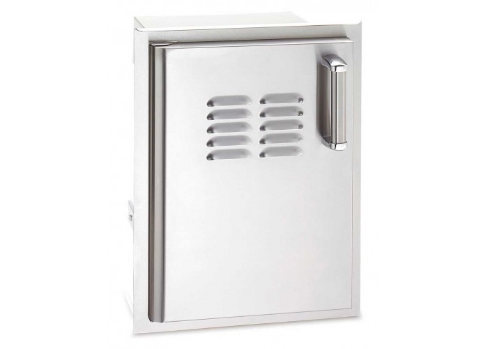 Fire Magic Premium Flush Mounted Single Access Door w/Tank Tray & Louvers  - Left Hinge