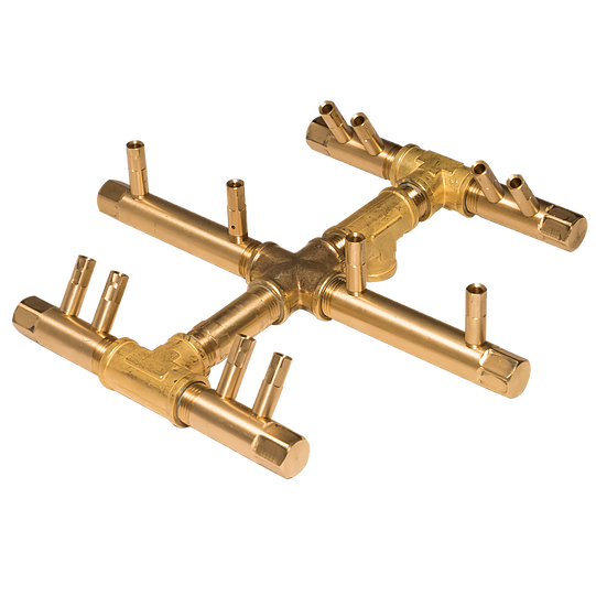 Warming Trends Crossfire CFBCTL120 Circular Tree-Style Brass Burner | Sleek Design