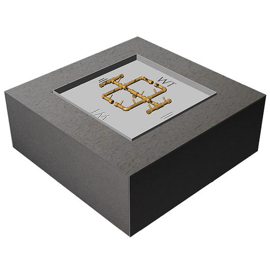 Warming Trends Crossfire FS4848 Square Ready-to-Finish Fire Pit Kit | Perfect Addition For Your Home