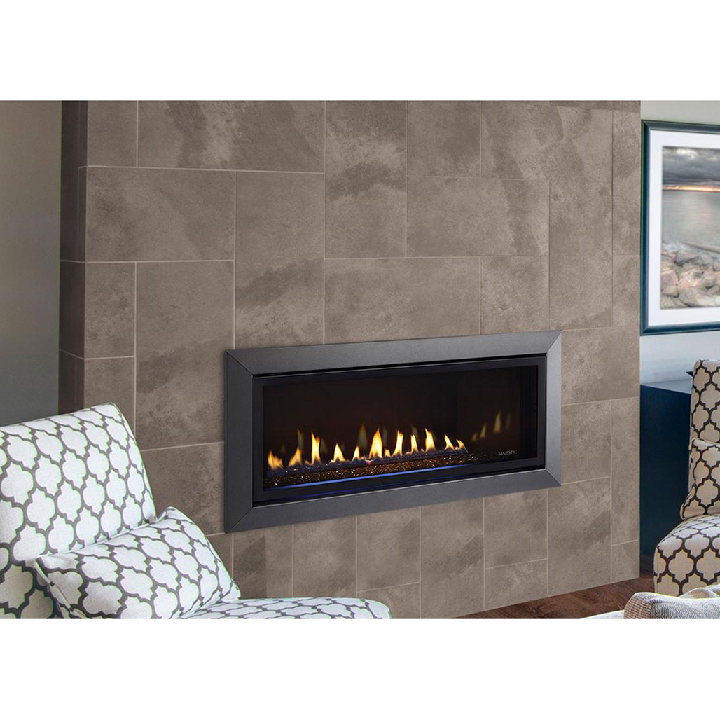 Majestic Jade 32" Direct Vent Gas Fireplace with IntelliFire Touch Ignition System | Battery Backup Ensures you always have a reliable source of warmth even with a winter power outage.