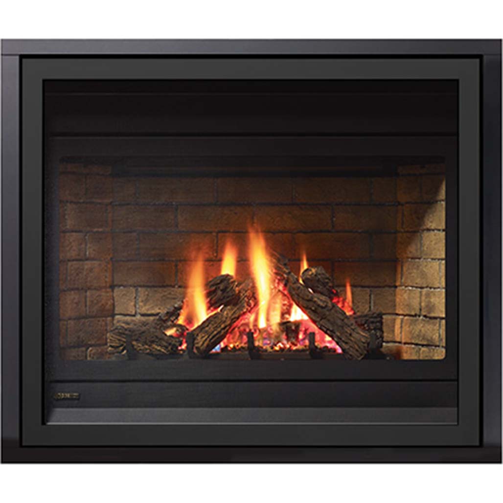 Regency Bellavista B36XTE Medium Gas Fireplace | Black Vignette Faceplate