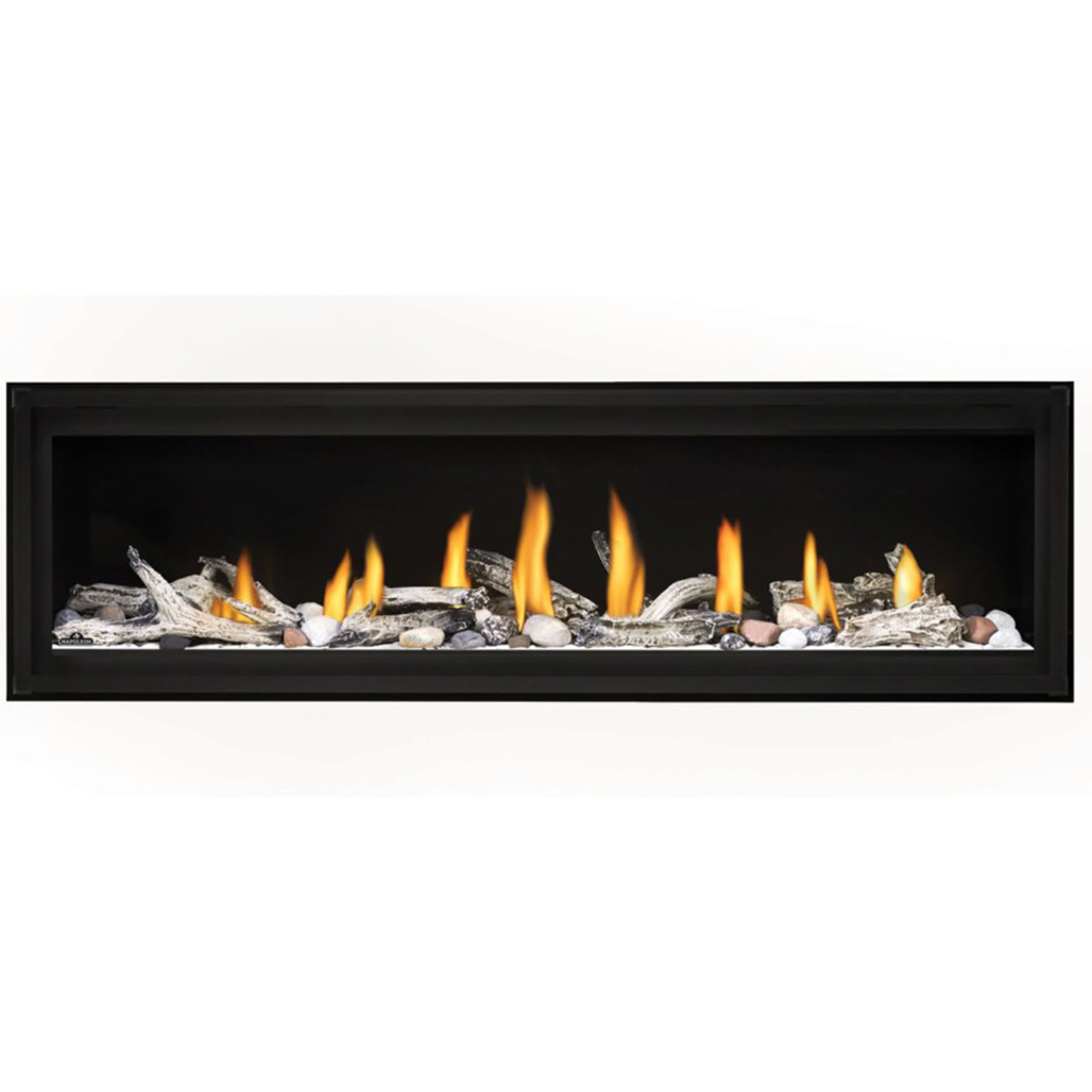 Napoleon Luxuria 62" Single Sided Direct Vent Gas Fireplace | Safe to display TVs and artwork above the fireplace