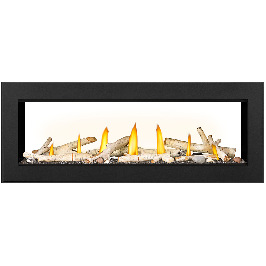 Napoleon Vector 50" See Through Direct Vent Linear Fireplaces | Safe to display TVs and artwork above the fireplace