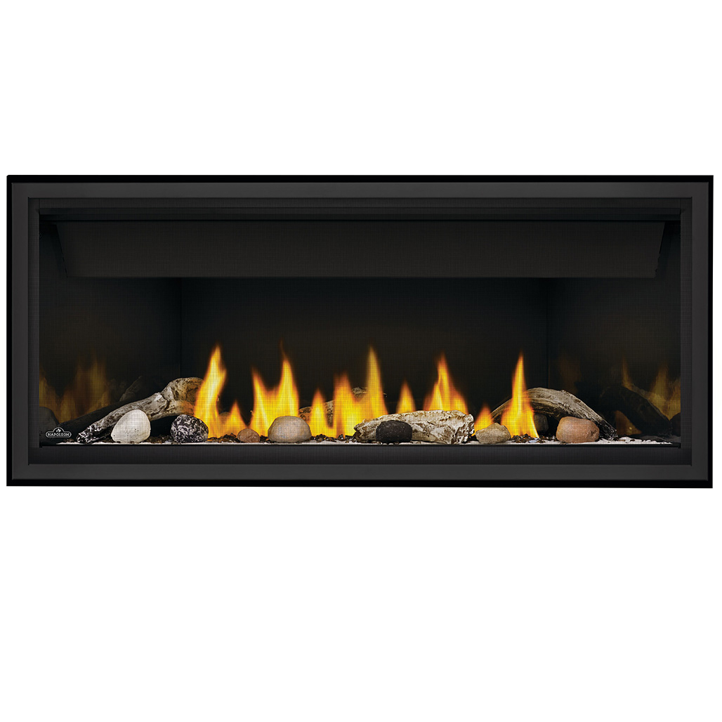 Napoleon Ascent 46" Direct Vent Linear Fireplace | The Ascent Linear adds sparkling luxury to any room with the topaz CRYSTALINE ember bed, wherever it’s installed