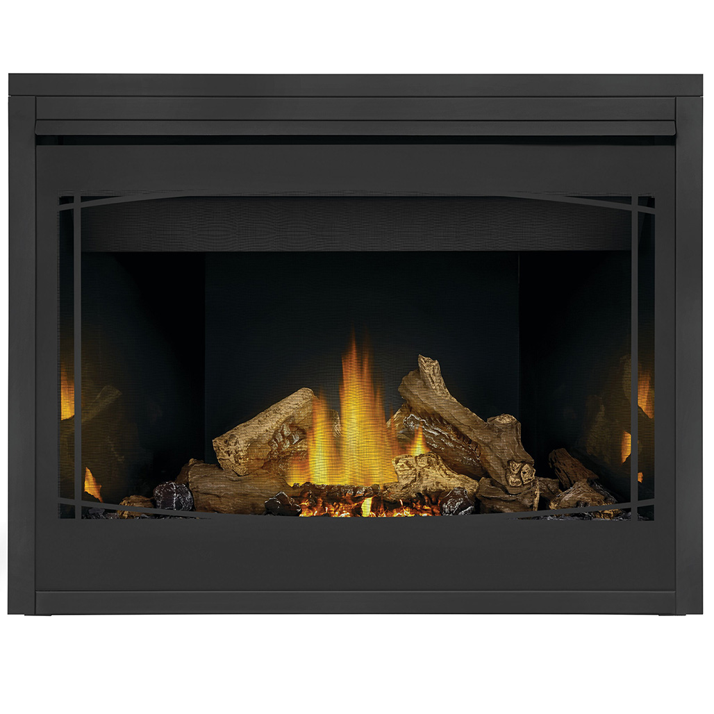 Napoleon Ascent 46" Direct Vent Gas Fireplace | Exclusive PHAZER™ Log Set and Glowing Ember Bed