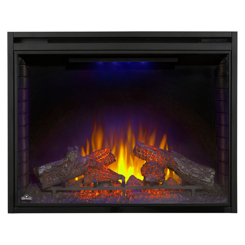 Napoleon Ascent 40" Built-In Electric Fireplace | Recreating the look and feel of a real fire, the flames will randomly adjust their effect, Color, height, and speed, causing you to forget that this is an electric fireplace