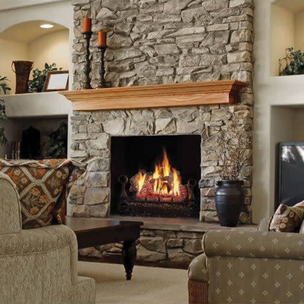 Napoleon Fiberglow 24" Gas Log Set - Electronic Ignition | Up to 60,000 BTU's