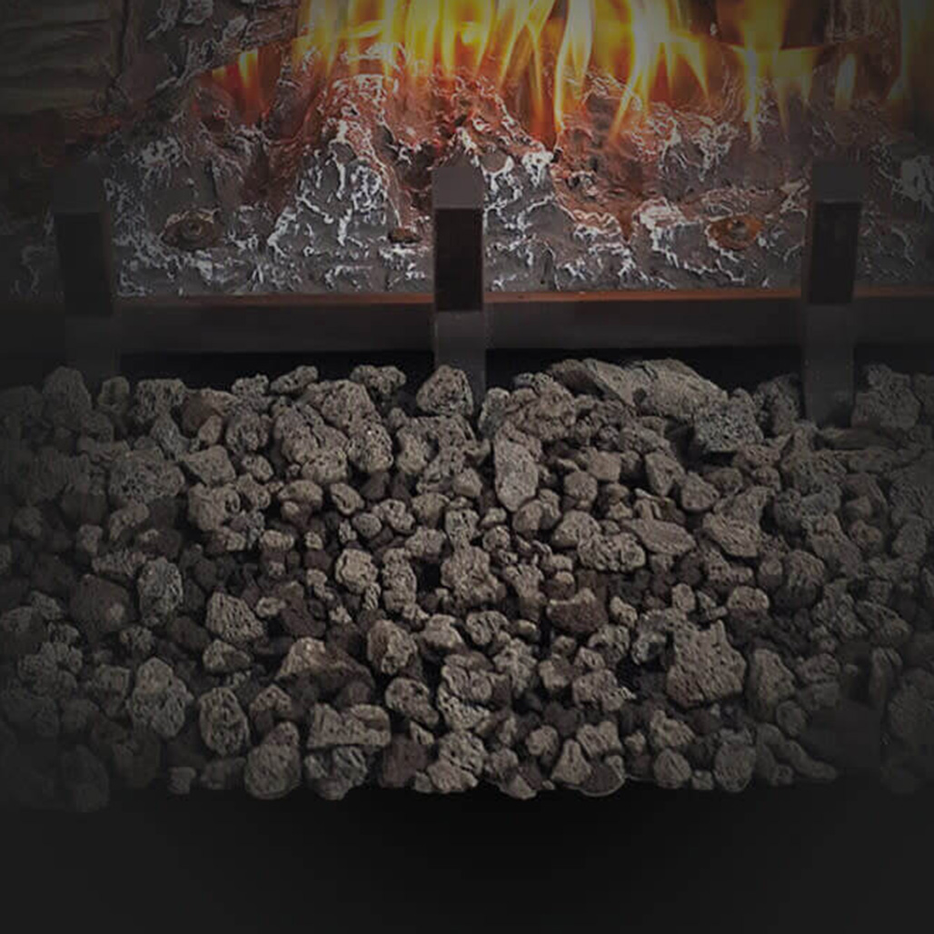 Napoleon Fiberglow 24" Gas Log Set - Electronic Ignition | Solid Cast Iron andirons & Grate