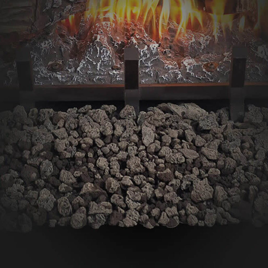 Napoleon Fiberglow 30" Gas Log Set - Electronic Ignition | Solid Cast Iron andirons & Grate