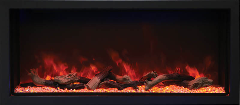 Amantii Panorama-XT 50" Deep Indoor or Outdoor Electric Built-in fireplace Gas Log set & accessories 1