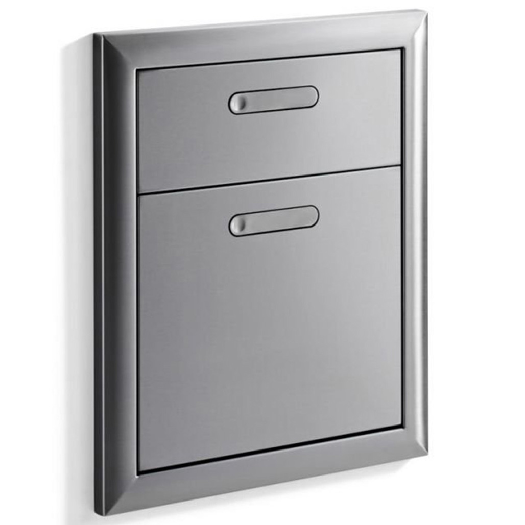 Lynx Grills Ventana Extra Large Double Drawers | Extensive storage—the extended depth of 22 inches accommodates oversized grilling tools, towels, or wood chips