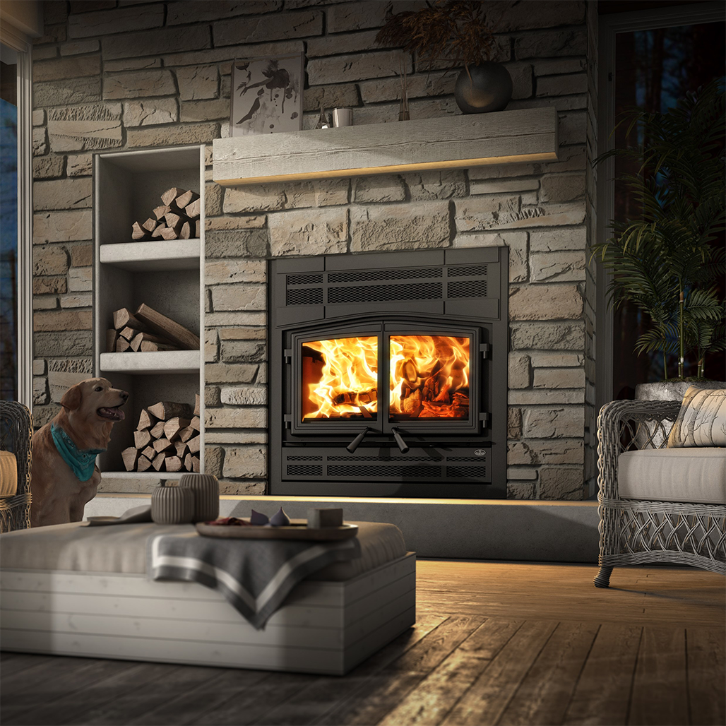 Osburn Stratford II Wood Fireplace | This unit will impress you with its distinctive style and exceptional heating capacity