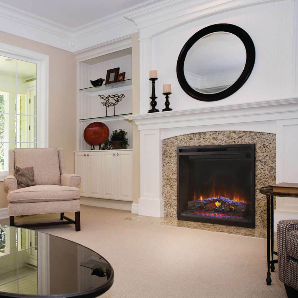Napoleon Element 36" Built-In Electric Fireplace | The Napoleon Element 36 built-in, electric fireplace is 32-inches tall, 36-inches wide, 11.25-inches deep