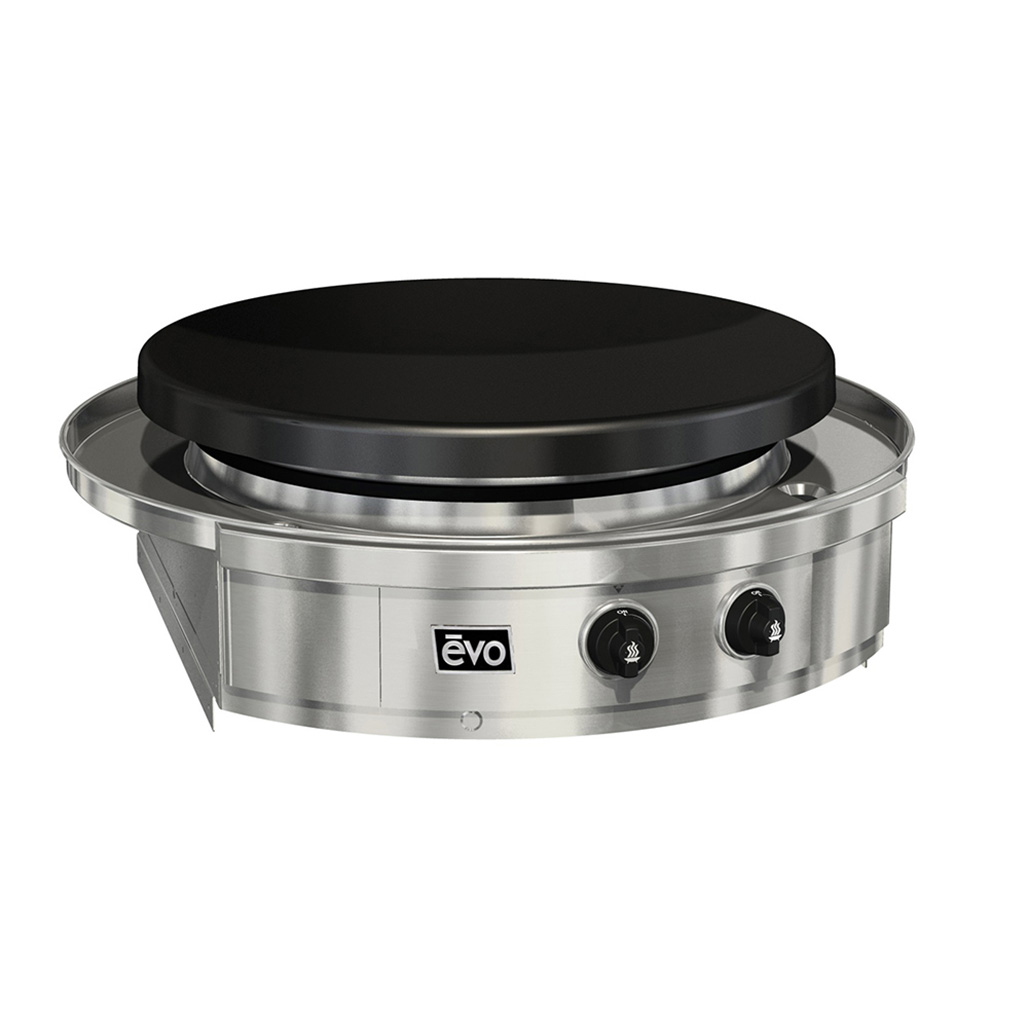 Evo Affinity 30GP Indoor 30" Cooktop Drop-in with Seasoned Cook Surface | 30” circular oil seasoned steel cooking surface