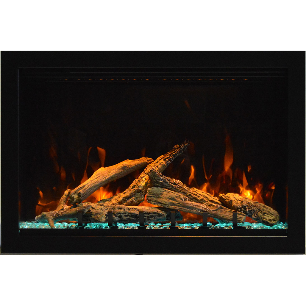 Amantii TRD 33" Traditional Lumina Electric Fireplace | Set the fireplace to turn on before you arrive home or have it automatically turn on when the weather is cold