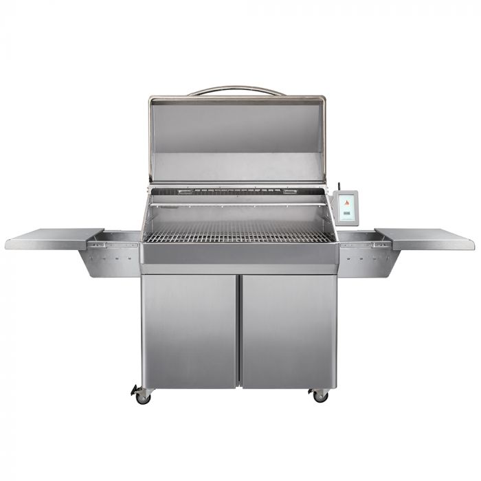 Memphis Grills ITC3 Elite Cart Pellet Grill - Front Open View On Cart