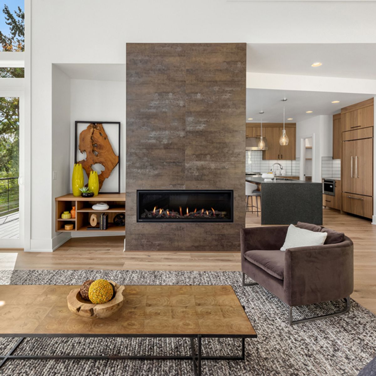 Montigo DelRay 48" Modern Linear Full Load Gas Fireplace | Proflame Basic IPI System