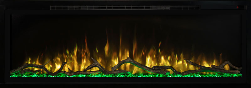 Modern Flames 60" Spectrum Slim Flush Mount Electric Fireplace | Highly Detailed Realism