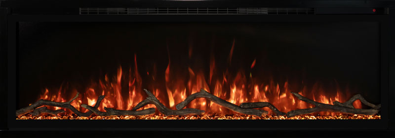 Modern Flames 60" Spectrum Slim Flush Mount Electric Fireplace | Low Energy LED Flame Technology