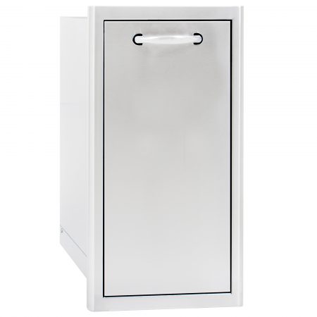 BBlaze 13" Narrow Roll-Out Stainless Steel Trash Bin | Adds convenient storage in any outdoor kitchen