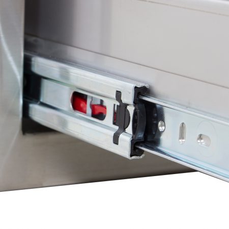 Blaze 13" Narrow Roll-Out Stainless Steel Trash Bin | Roll out drawer allows for easy lifting and emptying of your trash bin