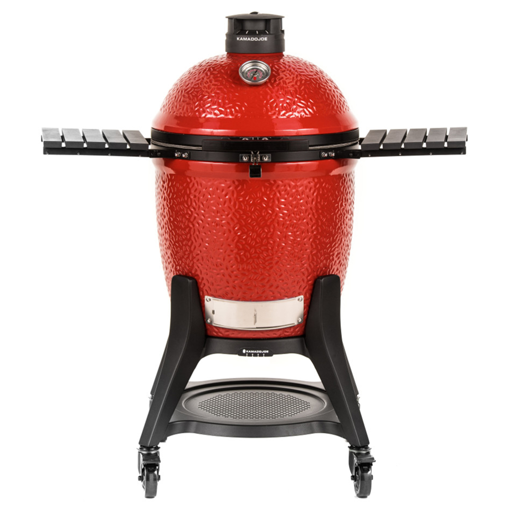 Kamado Joe Classic III Ceramic Grill with Cart | Air lift hinge reduces dome weight, allowing you to lift the kamado lid with ease