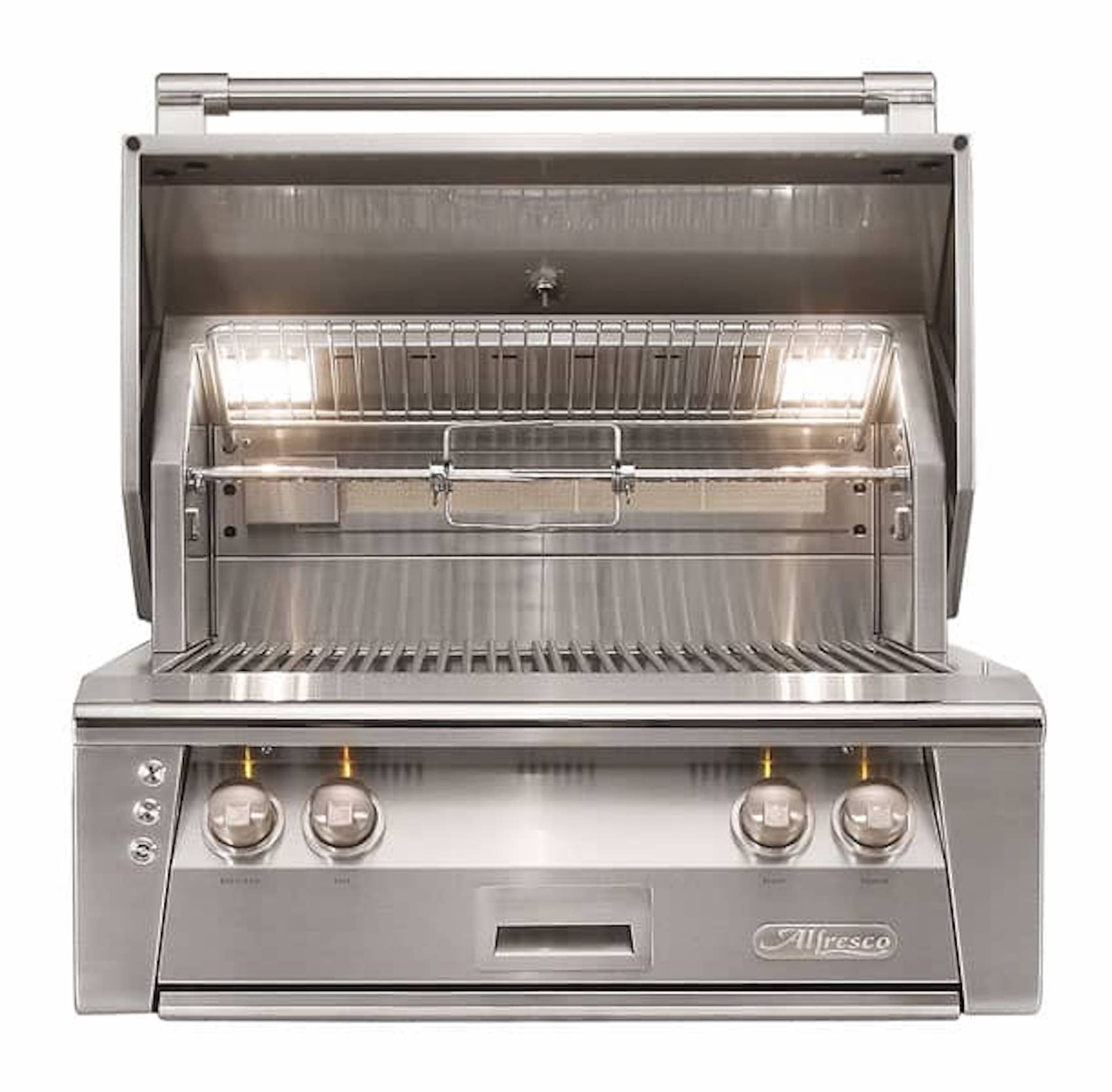 Alfresco Grills 30" Standard Built-In Gas Grill | 3-position warming rack stores up out of the way when grilling