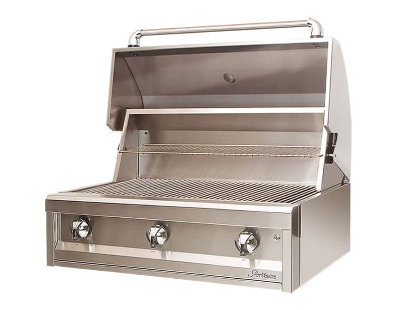 Alfresco Grills Artisan 36" Built-In Gas Grill | Three 304 Series stainless steel main U-burners
